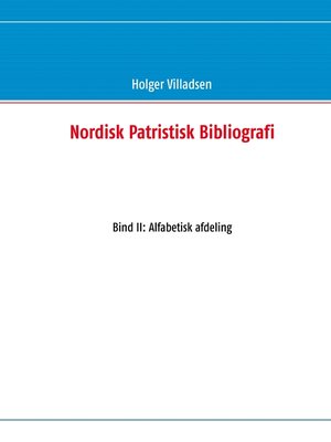 cover image of Nordisk Patristisk Bibliografi